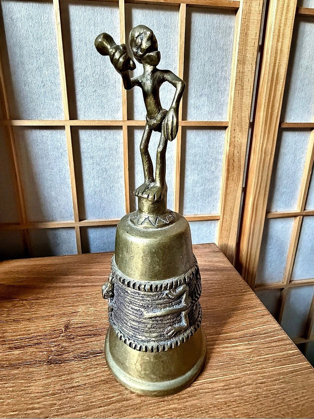 Vintage Brass Tribal Figurine (Folk Art) Bell